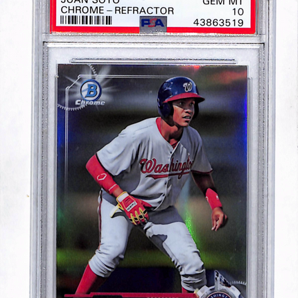 2017 Bowman Draft Juan Soto #BDC162 Chrome Refractor PSA 10
