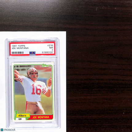 1981 Topps Joe Montana #216 PSA 7