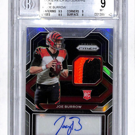 2020 Panini Prizm Joe Burrow #1 BGS 9 Auto 10 Silver Patch Auto /99