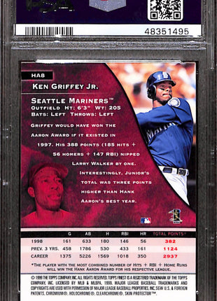 1999 Finest Aaron Award Ken Griffey JR. #HA8 PSA 10
