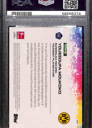 2020 Topps Now Bundesliga Youssoufa Moukoko #45 PSA 9