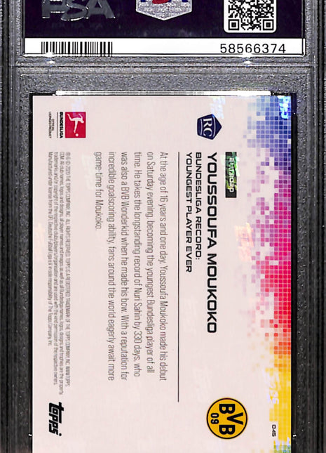 2020 Topps Now Bundesliga Youssoufa Moukoko #45 PSA 9