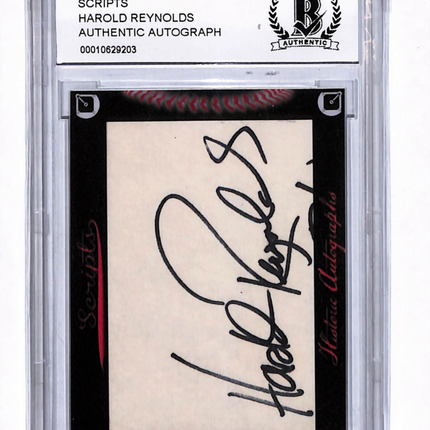 2017 Historic Autographs Scripts Harold Reynolds BGS Authentic Auto