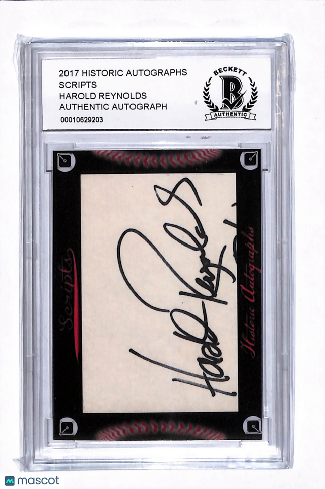 2017 Historic Autographs Scripts Harold Reynolds BGS Authentic Auto