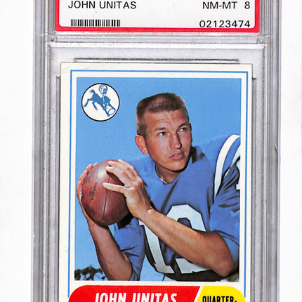 1968 Topps John Unitas #100 PSA 8