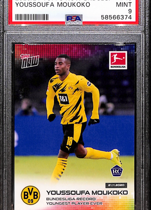 2020 Topps Now Bundesliga Youssoufa Moukoko #45 PSA 9
