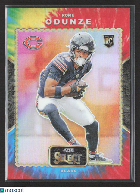 2024 Panini Score Select Rome Odunze #18 RC Tie Dye Prizm /25