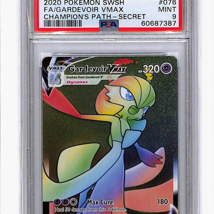 2020 Pokemon Sword & Shield Champion's Path Gardevoir VMAX Secret Fa PSA 9 #076