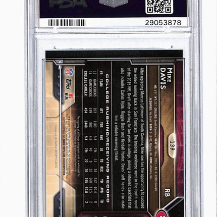 2015 Topps Chrome Mike Davis #139 Autograph PSA 9 Auto