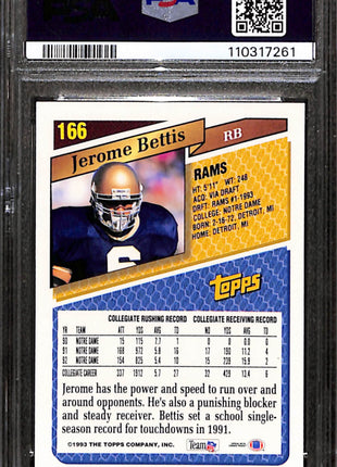 1993 Topps Jerome Bettis #166 PSA 9