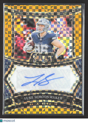 2024 Panini Select Prizm Luke Schoonmaker #SP-LSR Gold Checkerboard Auto/10