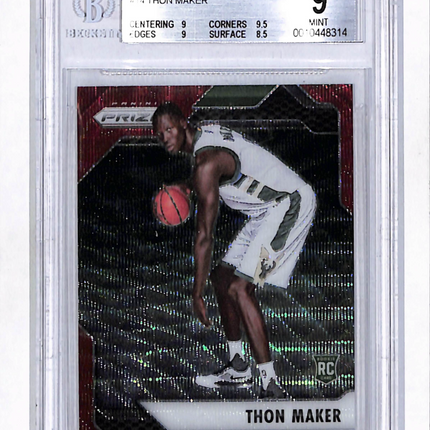 2016 Panini Prizm Thon Maker #14 BGS 9 Ruby Wave