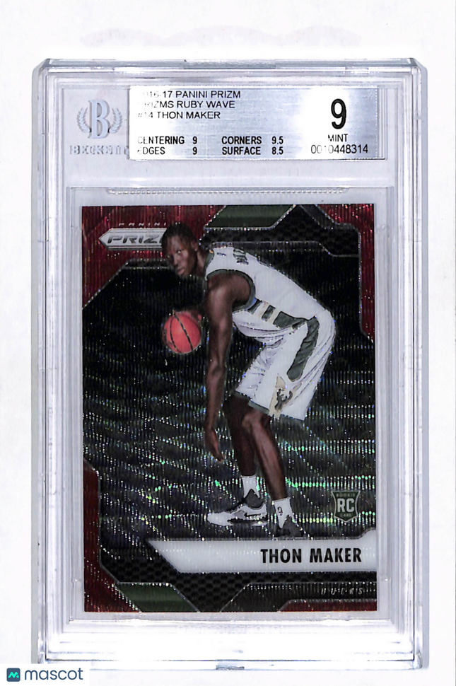 2016 Panini Prizm Thon Maker #14 BGS 9 Ruby Wave