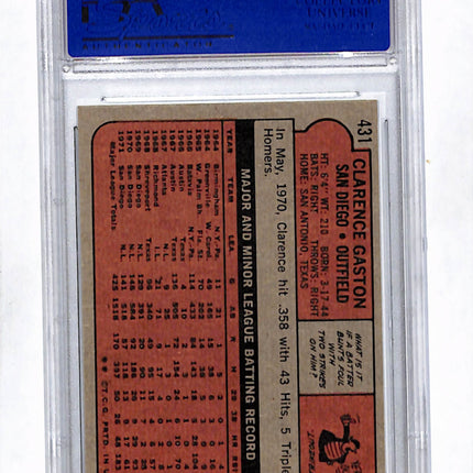 1972 Topps Clarence Gaston #431 PSA 8