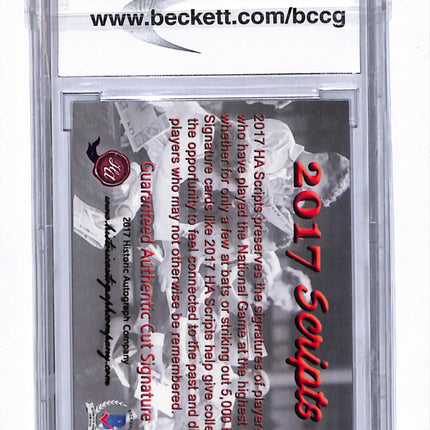 2017 Historic Autographs Scripts Al Autry #NNO BGS Authentic Auto