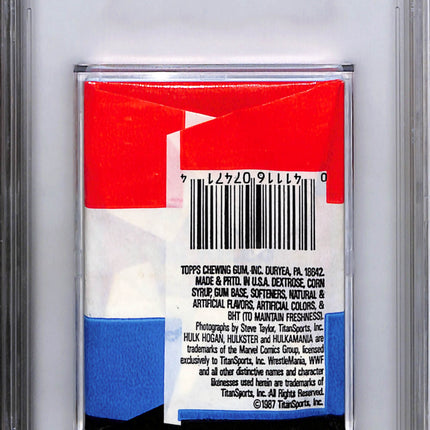 1987 Topps WWE Wrestling Wax Pack PSA 8
