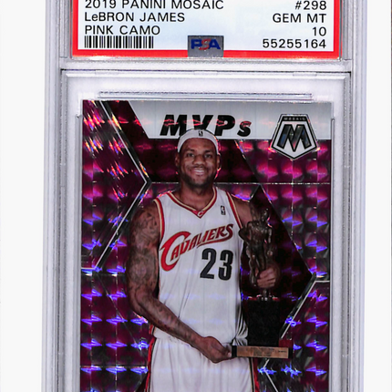 2019 Panini Mosaic LeBron James #298 Pink Camo PSA 10