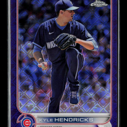 2022 Topps Chrome Kyle Hendricks #90 Purple Logofractor /250