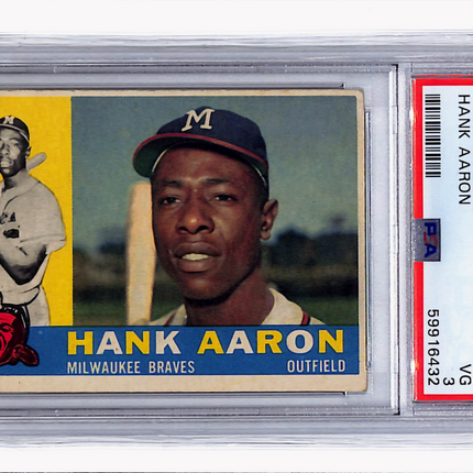 1960 Topps Hank Aaron #300 PSA 3