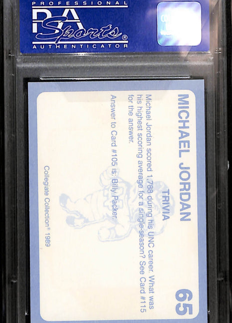 1989 Collegiate Collection North Carolina Michael Jordan #65 PSA 9