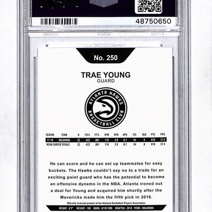 2018 Panini Hoops Trae Young #250 Winter PSA 10