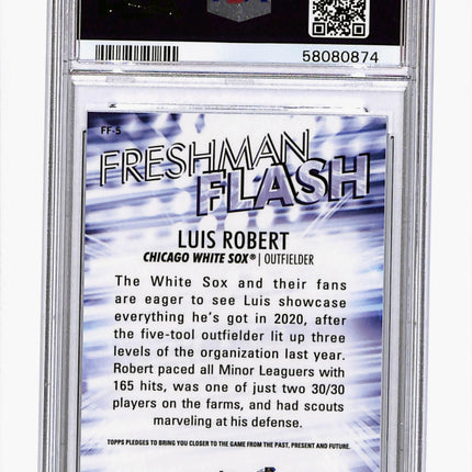 2020 Topps Chrome Freshman Flash Luis Robert #FF5 PSA 10