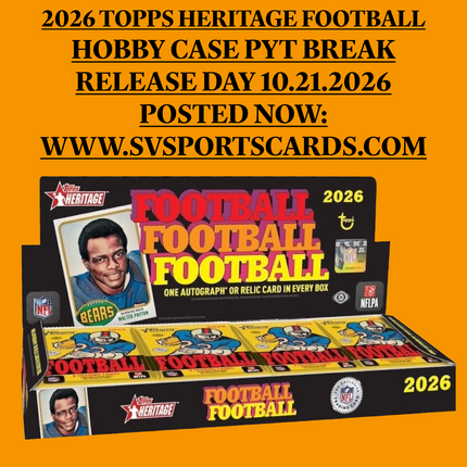 2026 TOPPS HERITAGE HOBBY FULL CASE PYT RELEASE DAY 10.21.2026