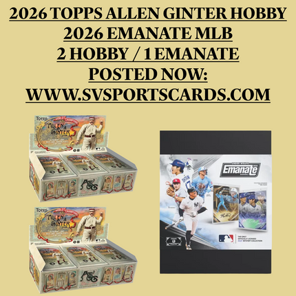 2026 MLB - Allen & Ginter Hobby 2 Box PYT Break