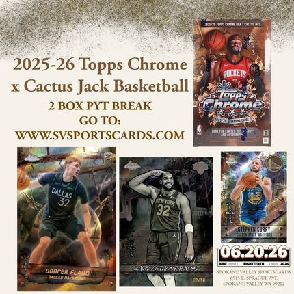 2025-26 Topps Chrome x Cactus Jack Basketball 2 Box PYT Break