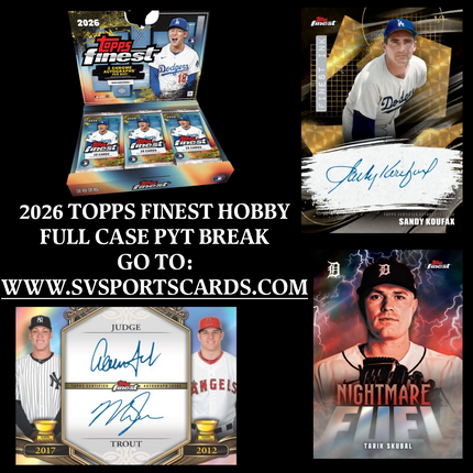 2026 Topps Finest Baseball Full Case PYT Break #3