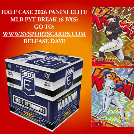 2026 Donruss Elite Baseball HALF CASE PYT BREAK