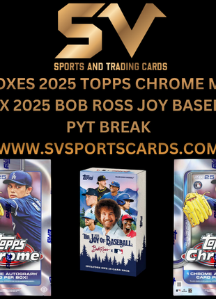 2 2025 TOPPS CHROME HOBBY/ JOY OF MLB BOB ROSS MINI BOX PYT BREAK
