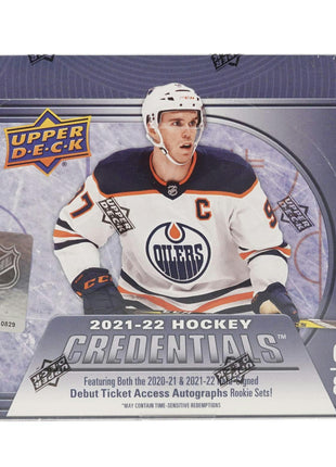 2021/22 Upper Deck Credentials Hockey Hobby Box