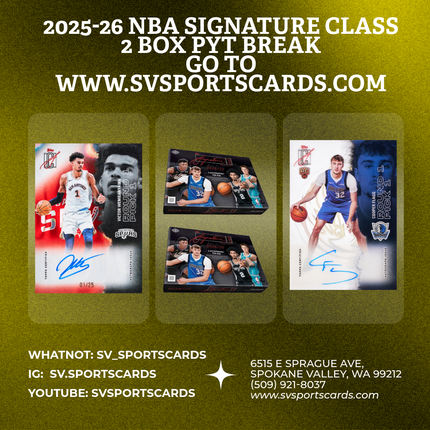 2025-26 TOPPS SIGNATURE CLASS 2x HOBBY BOX RELEASE DAY PYT BREAK