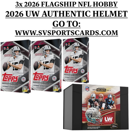 3x 2026 Topps Flagship Hobby / 1x UW 2026 Fanatics Authentic Helmets Vol 2 BREAK #1