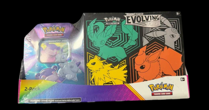 Pokemon Evolving SKies ETB + Tin Costco Box