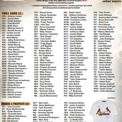 2x 2026 Topps Chrome Hobby / 1x 2026 Logofractor MLB / 1x UW Fanatics 2026 Authentic Autographed Baseball Jerseys Vol 1 PYT BREAK