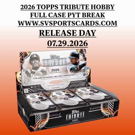 2026 Topps Tribute Hobby Full Case PYT Break Release Day 07.29.2026