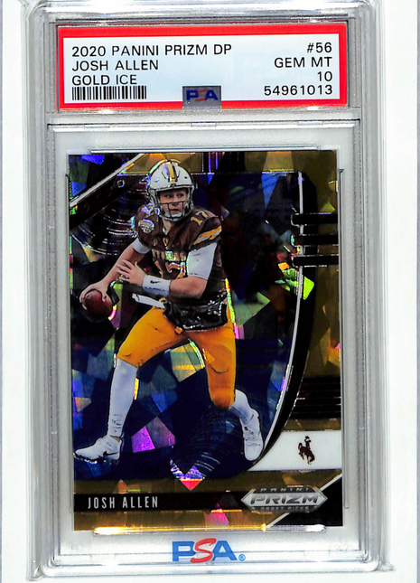 2020 Panini Prizm Draft Picks Josh Allen #56 Gold Ice PSA 10 /7
