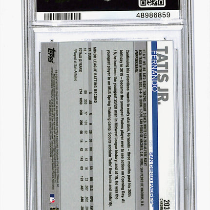 2019 Topps Chrome Fernando Tatis JR. #203 PSA 9