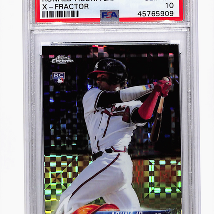 2018 Topps Chrome Ronald Acuna JR. #193 X Fractor PSA 10