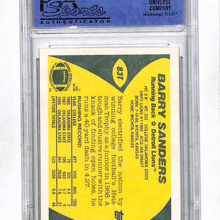 1989 Topps Traded Barry Sanders #83T PSA 10