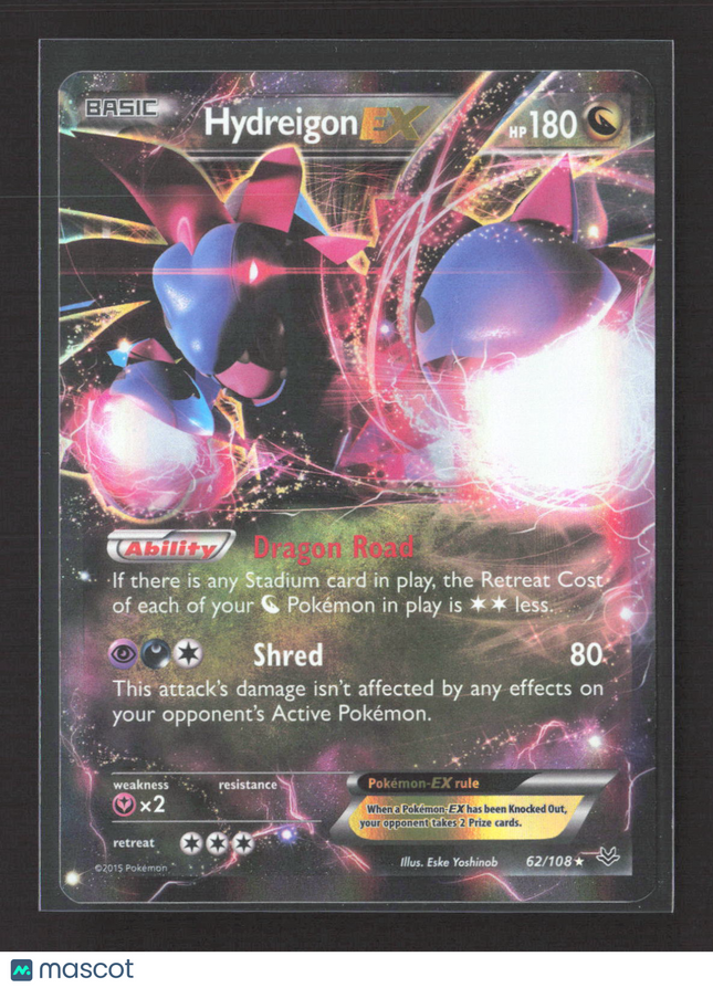 Pokemon Roaring Skies Hydreigon EX rare holo ex #62
