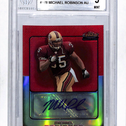 2006 Finest Refractors Michael Robinson #178 BGS 9 Auto 10 /399