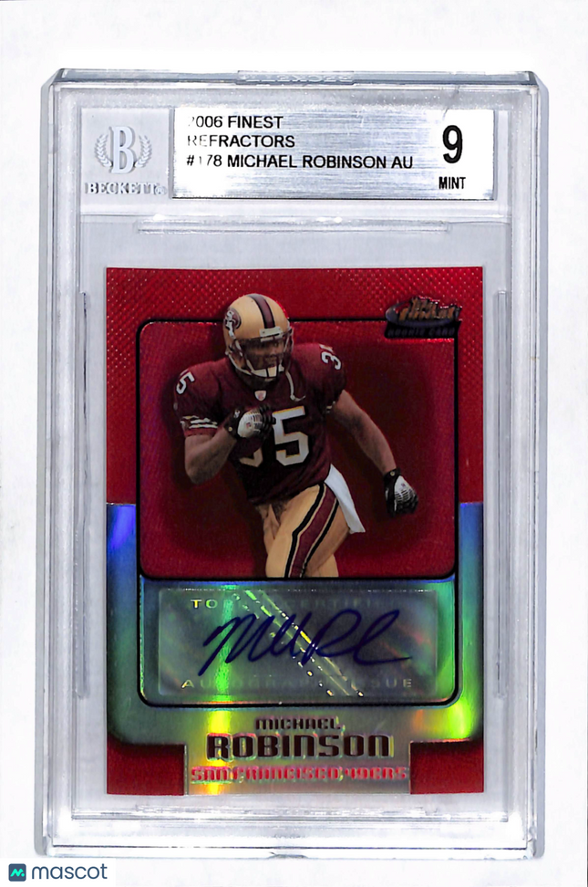 2006 Finest Refractors Michael Robinson #178 BGS 9 Auto 10 /399