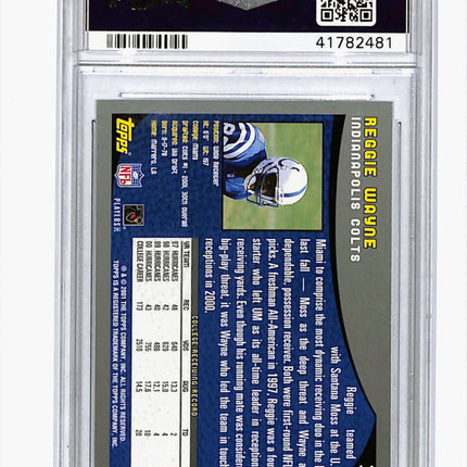 2001 Topps Reggie Wayne #344 PSA 9