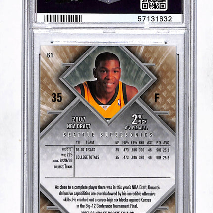2007 SP Rookie Edition Kevin Durant #61 PSA 10