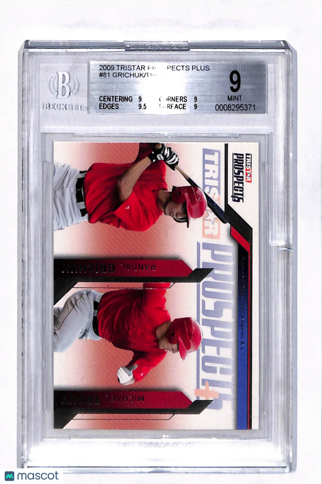 2009 TRISTAR Prospects Plus Mike Trout Randal Grichuk #81 BGS 9