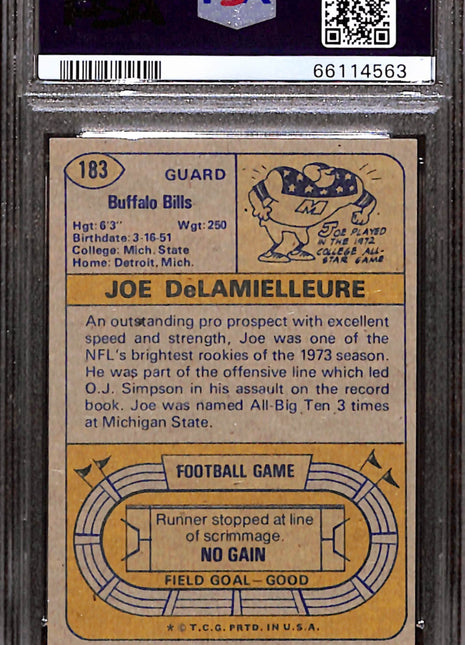 1974 Topps Joe Delamielleure #183 PSA 7