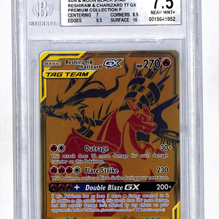 2016 Pokemon Reshiram & Charizard Tag Team GX #SM247 BGS 7.5